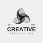Black and Grey Clean Modern Minimalist Creative Technology Logo