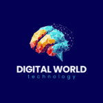 Colorful Brain Digital World Technology Logo
